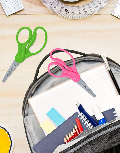 Load image into Gallery viewer, Scissors for Kids, 5’’ Pointed Safety Scissors, Assorted, 2 Pack (13132)
