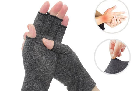 Compression Arthritis Gloves Wrist Support Therapy Wristband Half Finger Compression Gloves Joint Pain Relief Cycling Gloves